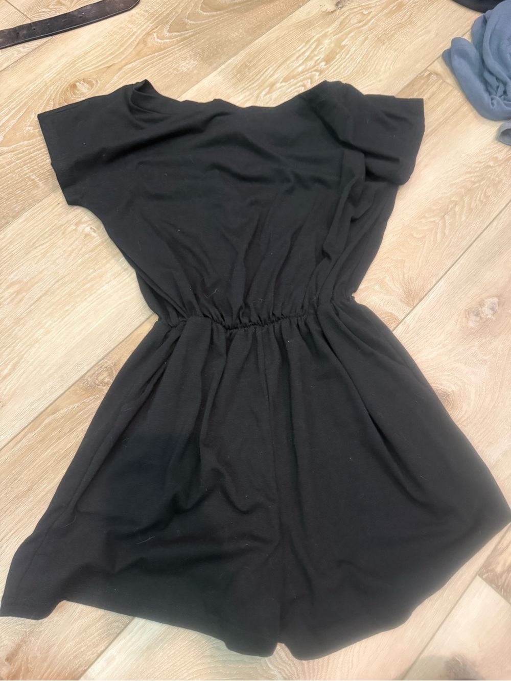 Amazon Black Women's Short Sleeve Waist-Elastic Romper